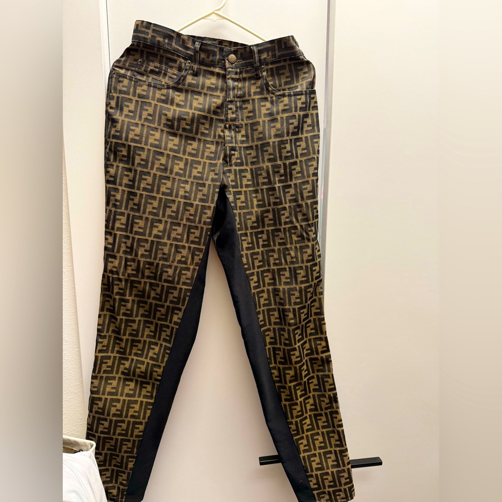 Vintage Fendi Zucca High Waisted Pants
